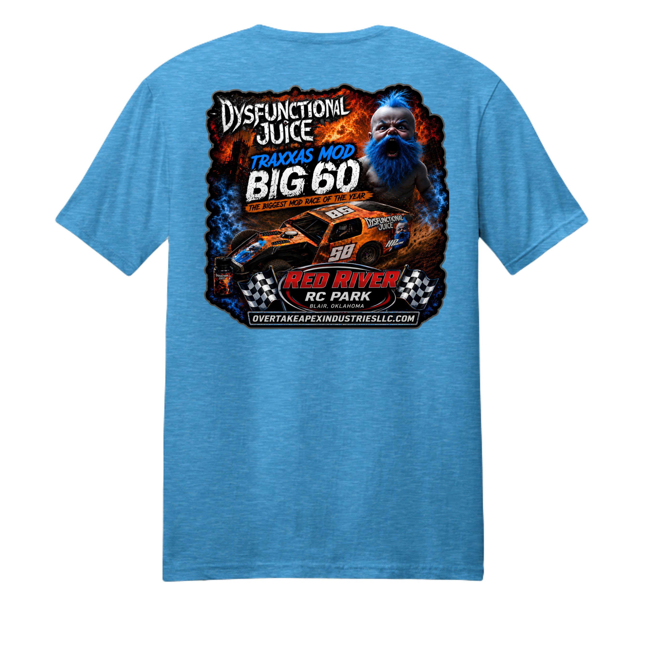 Heathered Bright Turquoise - DM108 - BACK