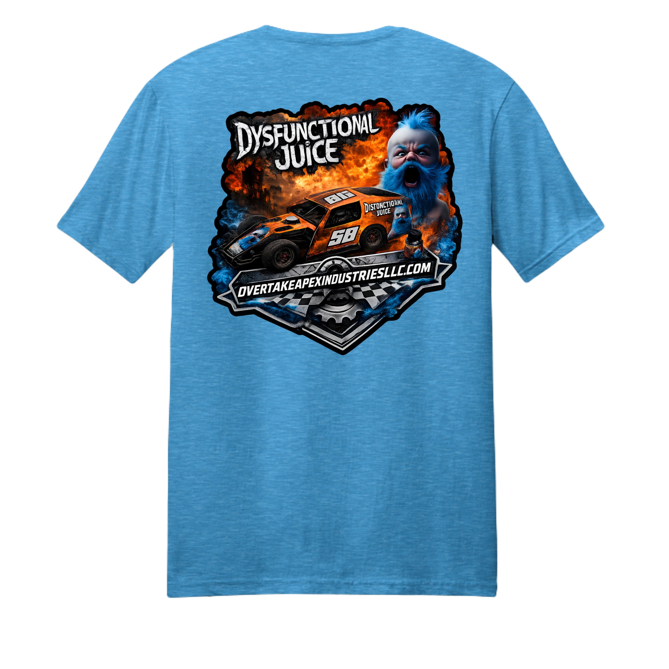 Heathered Bright Turquoise - DM108 - BACK