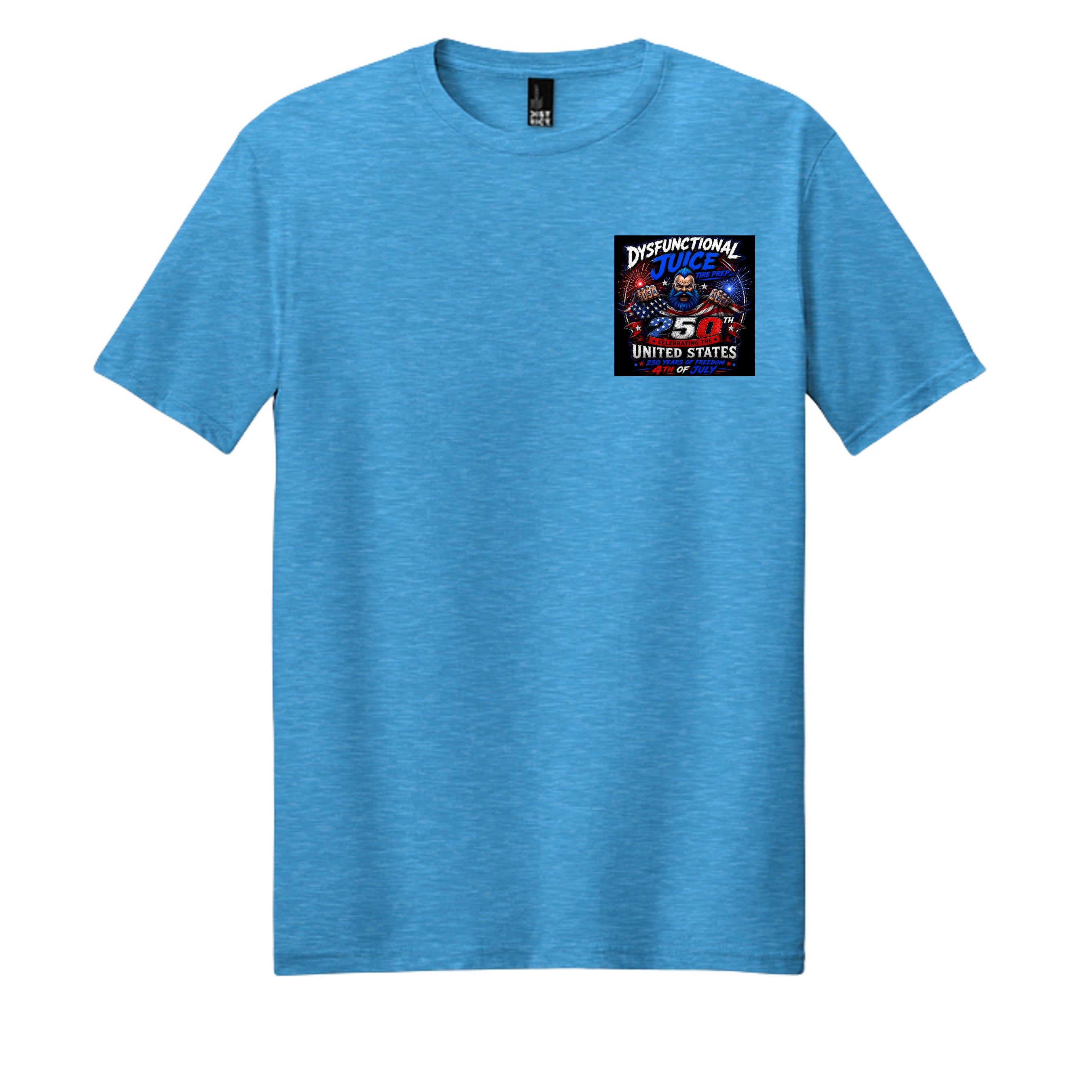Heathered Bright Turquoise - DM108 - FRONT